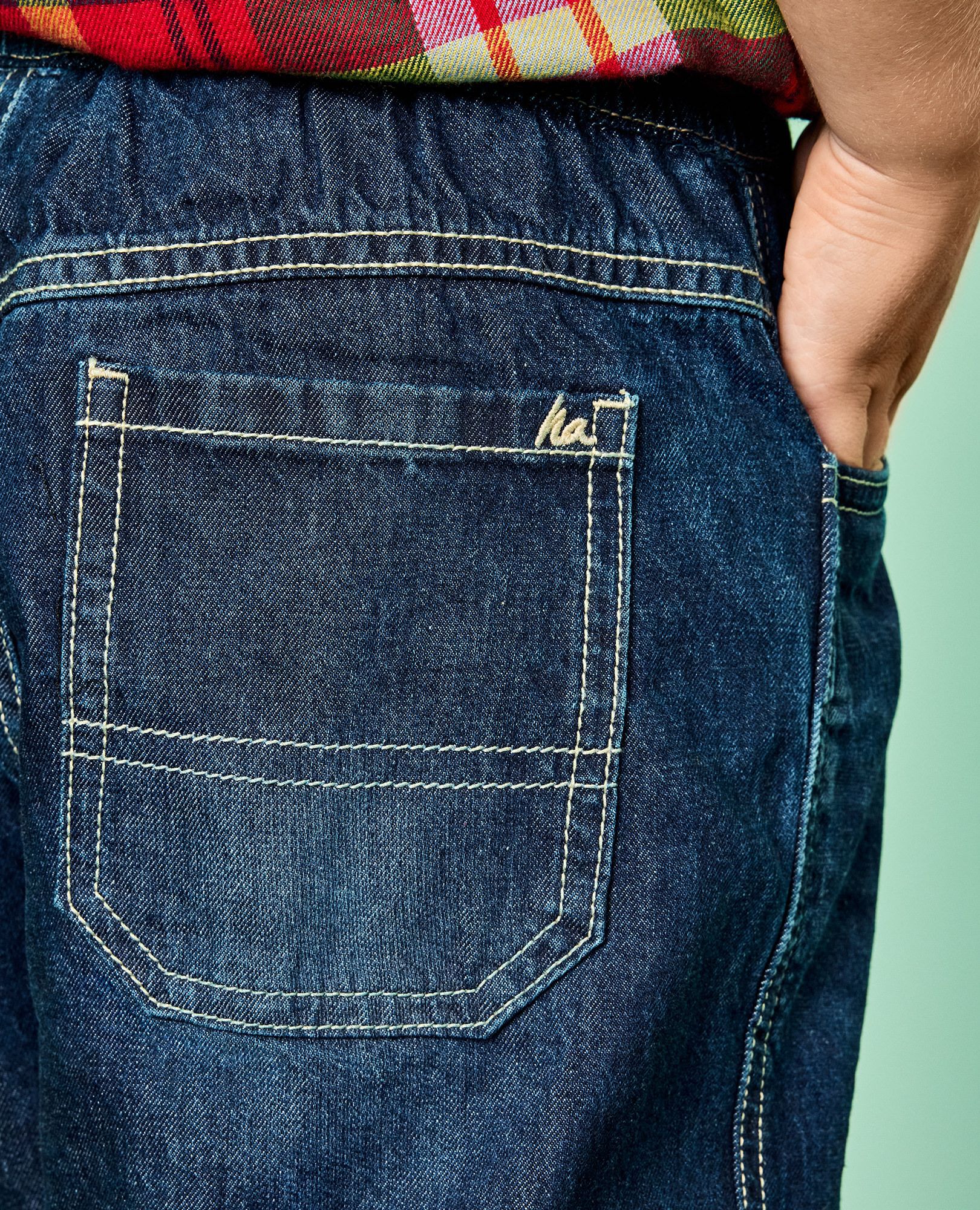 Denim Pull-On Lined Pants - thumbnail 7
