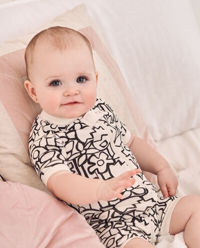 HannaJams™ Sleeper in Full Bloom on Ecru - main