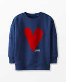 Valentines Sweatshirt In French Terry in Navy Blue - main