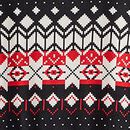 Women's Holiday Long John Pajama Top in Black Fairisle - swatch