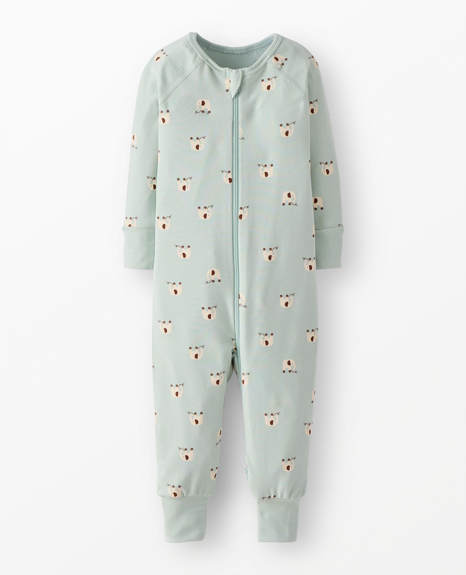 HannaSoft™ Stretch Sleeper in Tiny Elephants on Blue - main