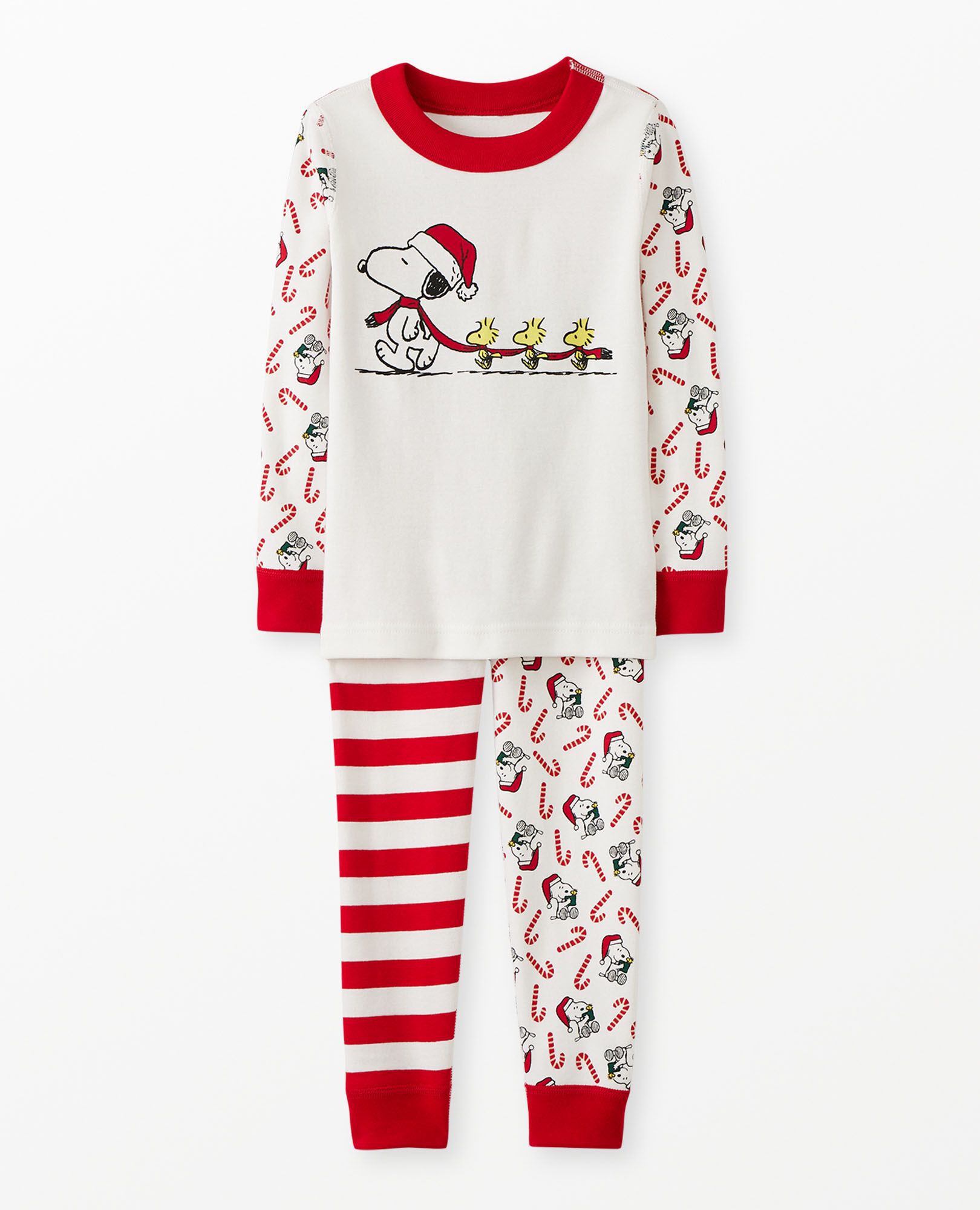 Kids Peanuts Holiday Long John Pajama Set