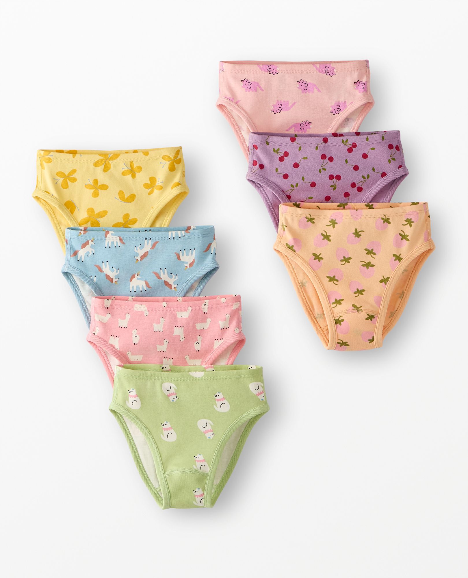 7-Pack Organic Cotton Hipster Underwear in Girls Printed 7PK - main