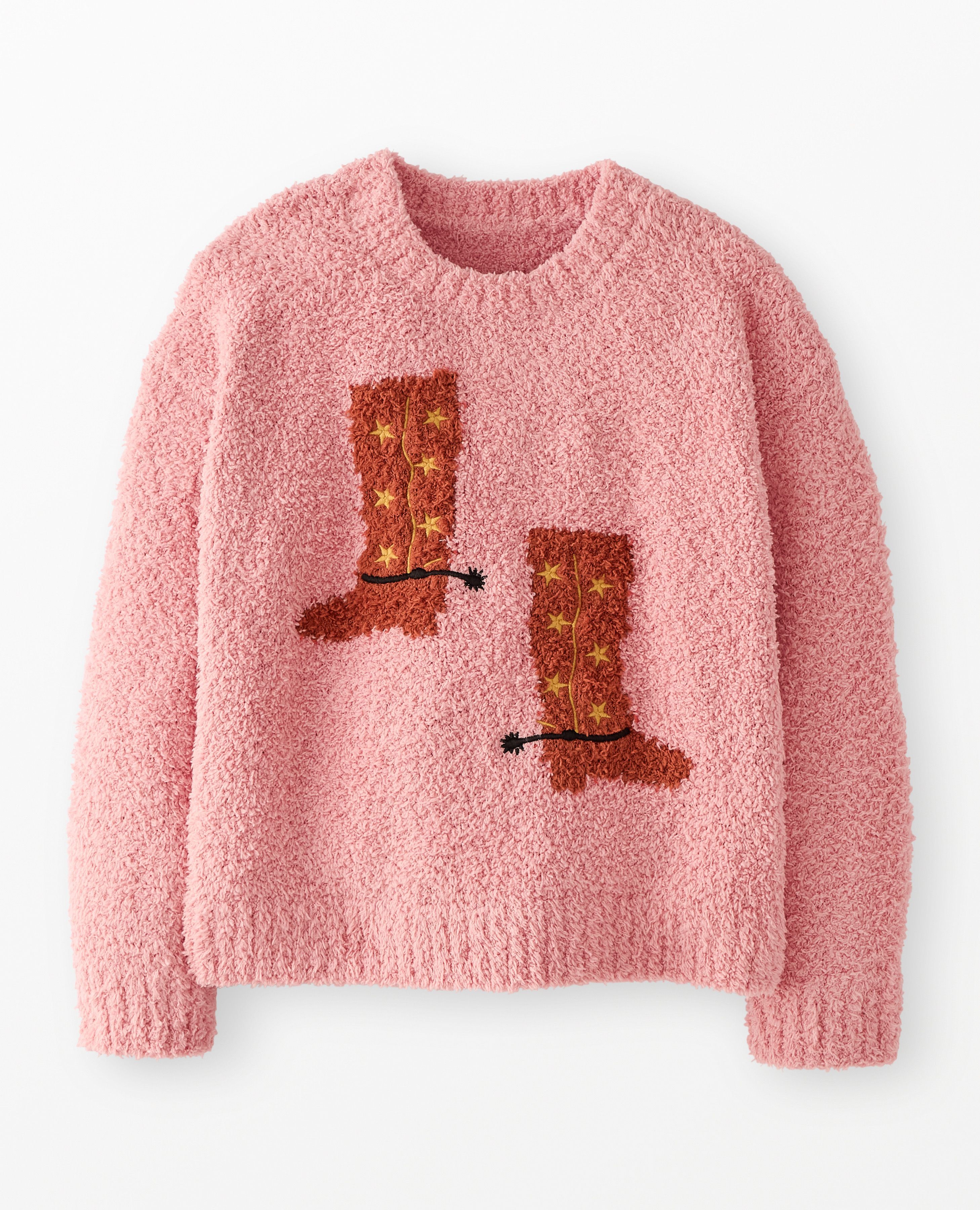 Marshmallow Graphic Sweater in Powdered Rose - main