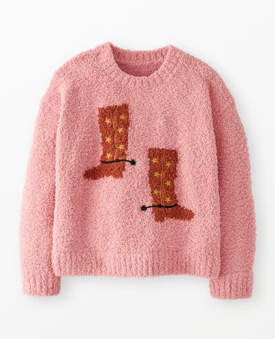 Marshmallow Graphic Sweater in Powdered Rose - main