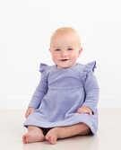 Baby Ribbed Velour Dress in Juniper - main