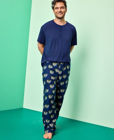 Adult Holiday Flannel Pajama Pants in Multi Menorahs - main