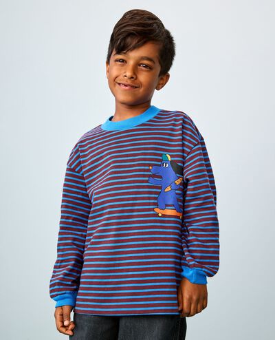 Graphic Ringer Tee in Baguette Run - main