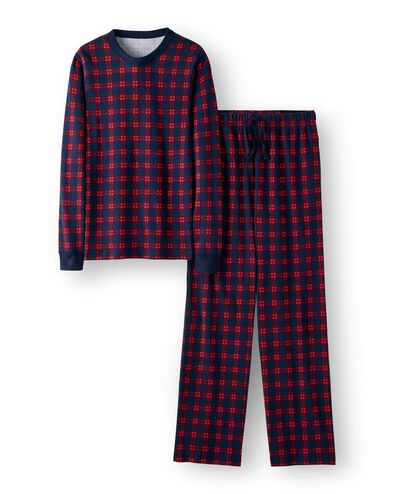 Adult Holiday Relaxed Fit Pajama Set in Navy Holiday Plaid - main