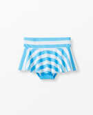 Sunblock Swim Skirt in Map Blue/ White - main