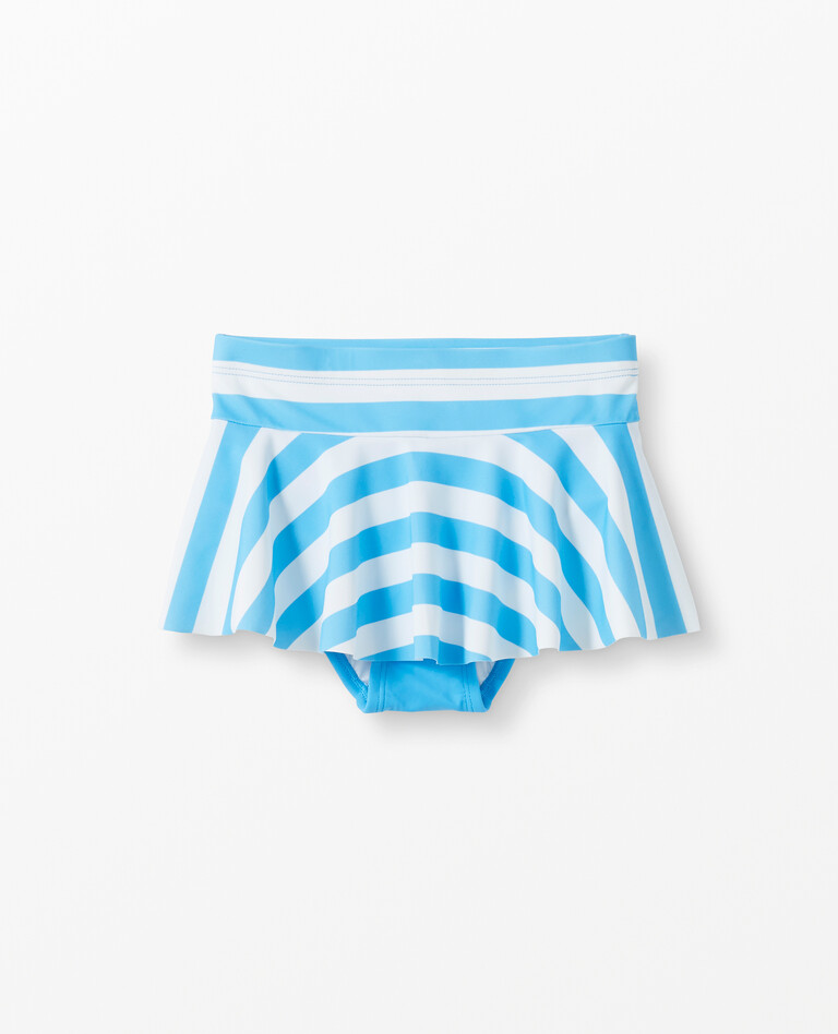 Sunblock Swim Skirt in Map Blue/ White - main
