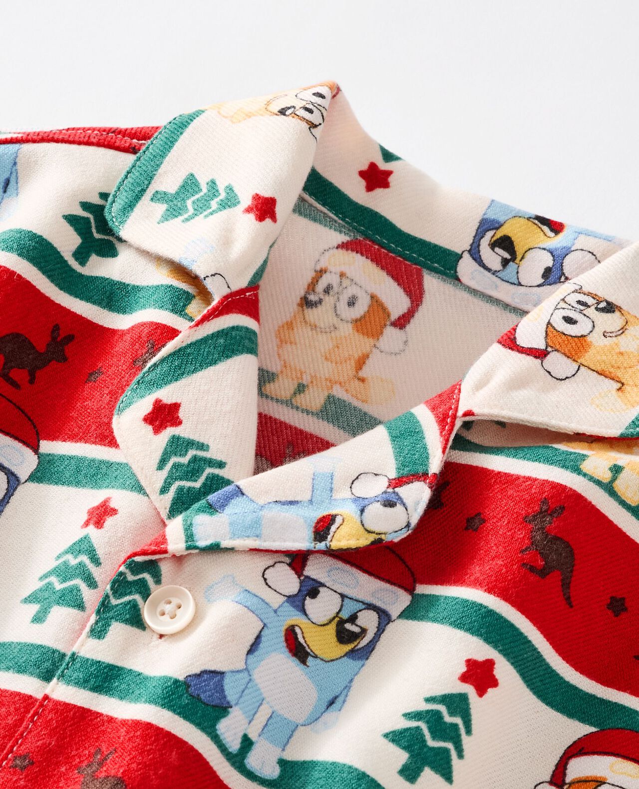 Bluey Holiday Flannel Pajama Set in Bluey Fairisle - main