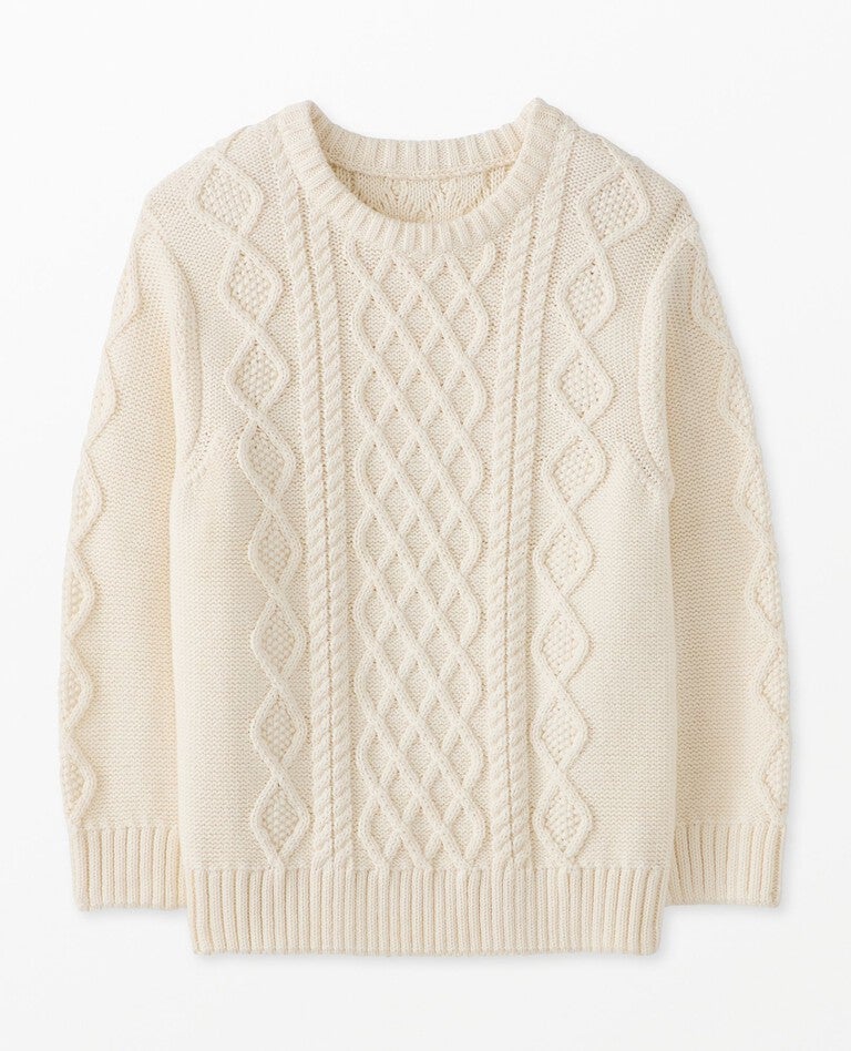 Cable Knit Sweater in Ecru - main