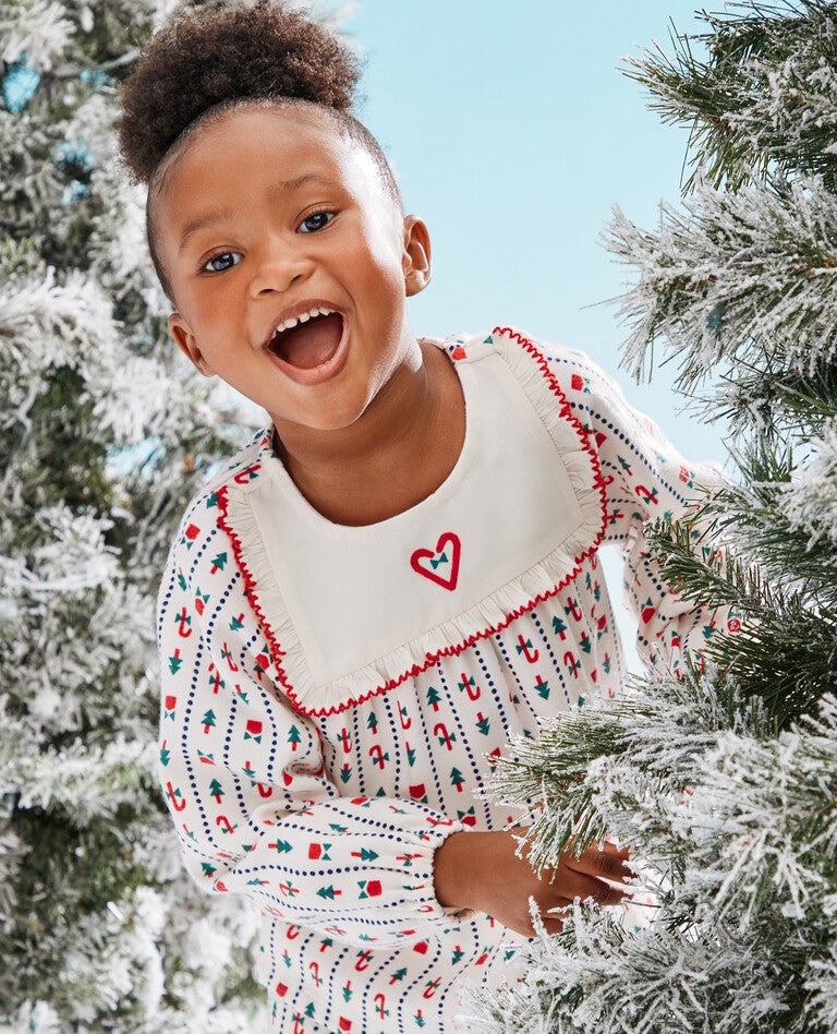 Holiday Christmas Stripes Matching Family Pajamas in  - main