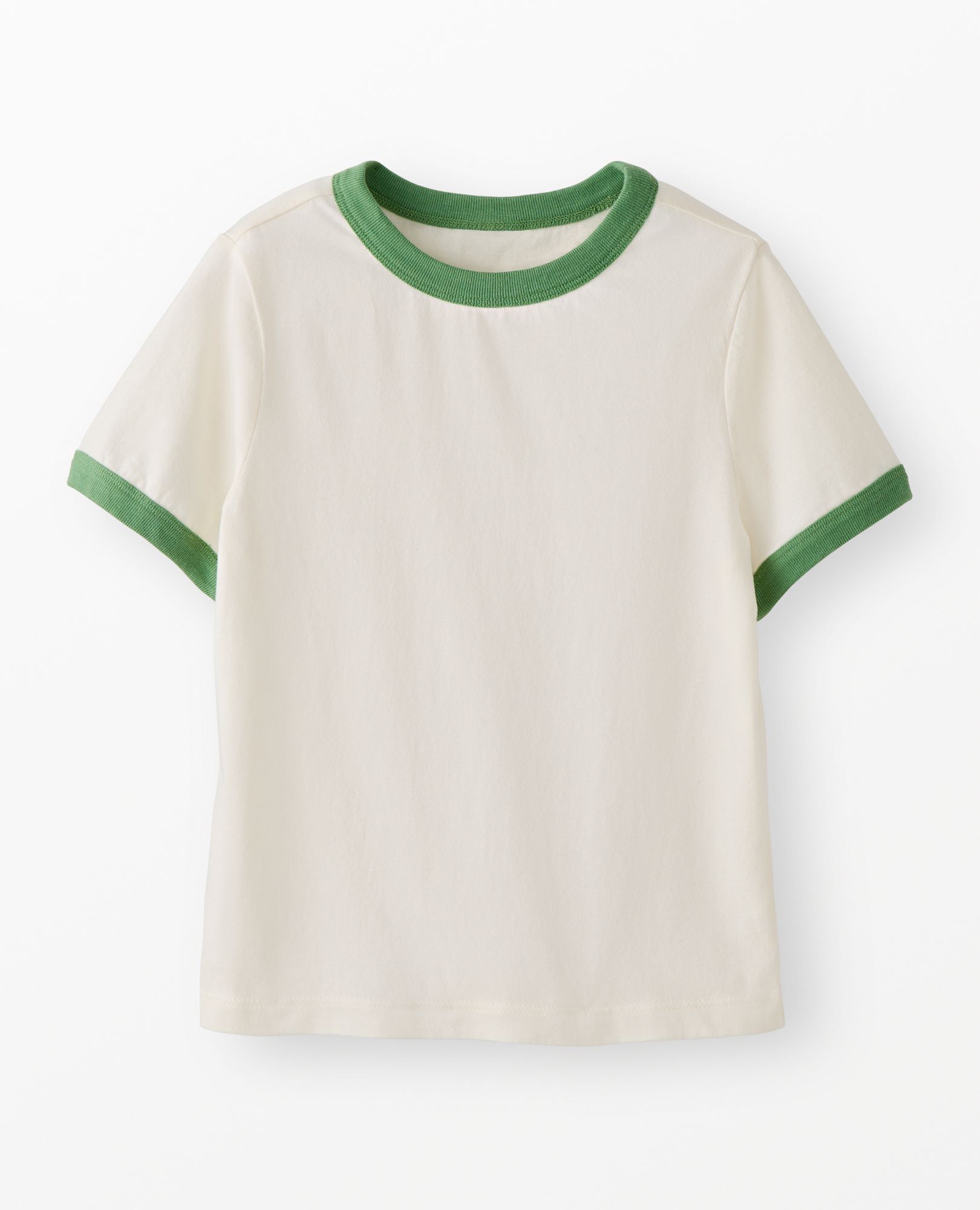 Classic Fit Ringer T-Shirt in Ecru/Stone Green - main