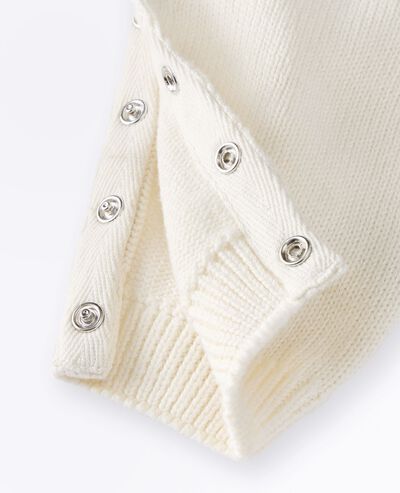 Baby Easter Sweater Romper & Hat Set in Ecru - main