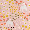 HannaJams™ Pajama Set in Violet the Unicorn on Blush Pink - swatch