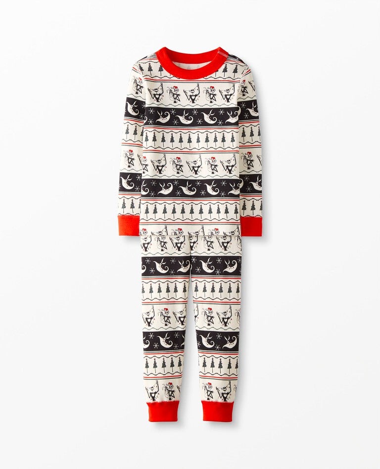 culture In time purely Disney Tim Burton's The Nightmare Before Christmas Fair Isle Long John  Pajama Set | Hanna Andersson