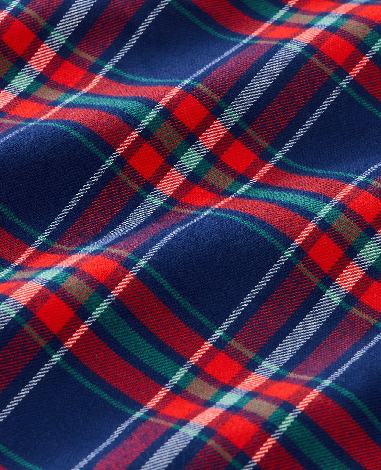 Holiday Flannel Pajama Set in Navy Plaid - main