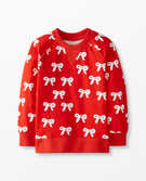 Print Crewneck Sweatshirt In French Terry in Tangy Red - main