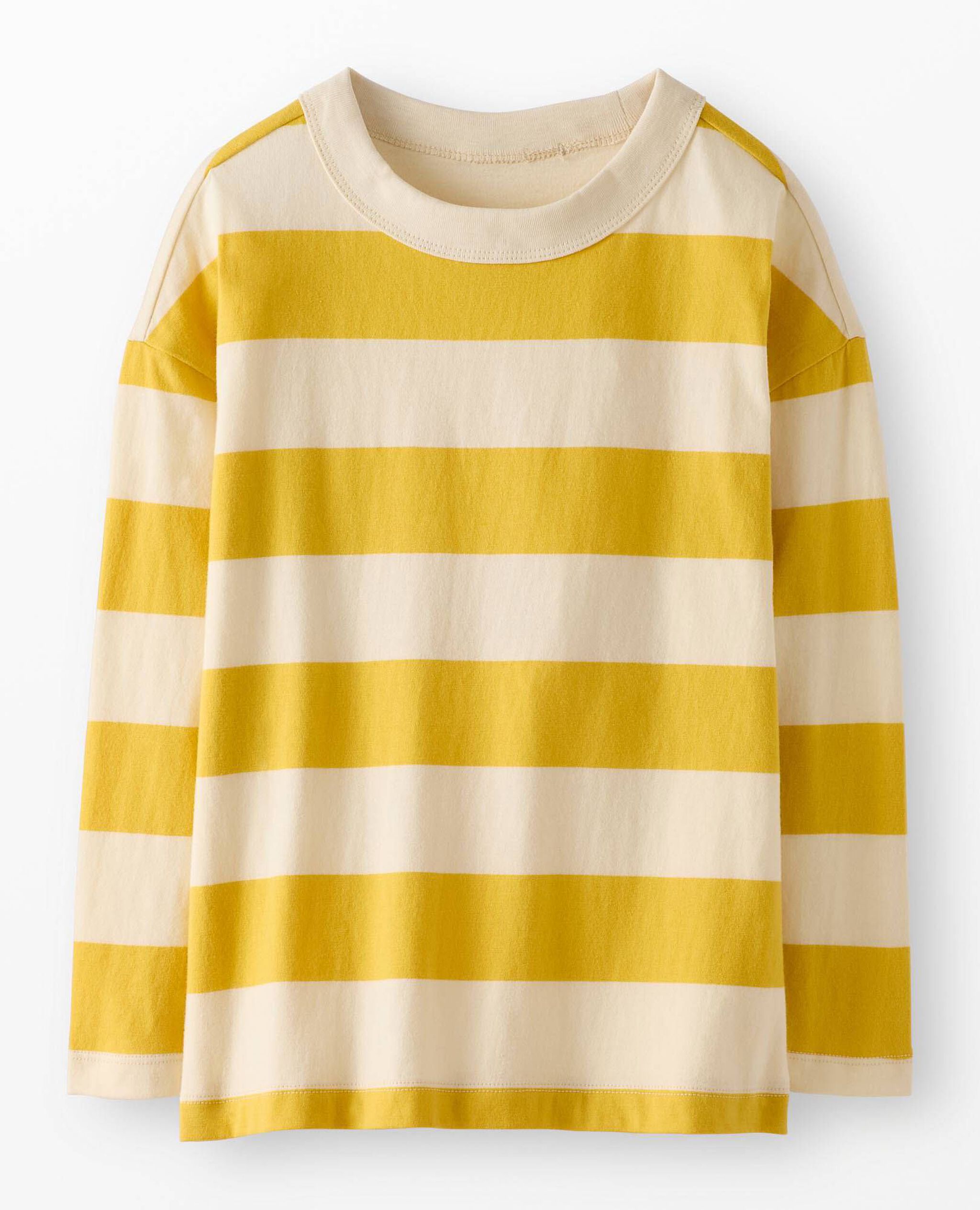 Long Sleeve Striped T-Shirt in Ecru/Bamboo - main