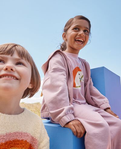 Halloween French Terry Character Hoodie in Fancy Unicorn - main