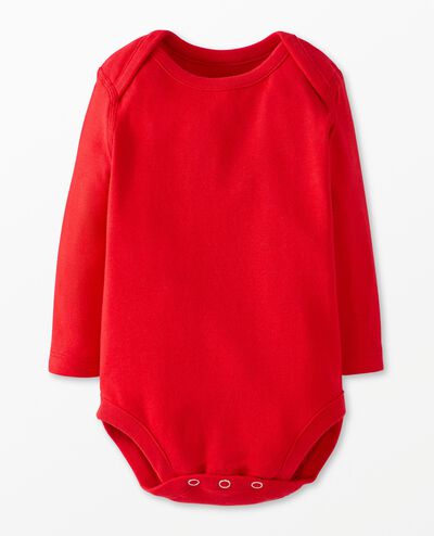 Baby Long Sleeve Bodysuit in Ribbon Red - main
