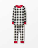 Long John Pajamas In Organic Cotton in Buffalo Plaid - main