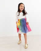 Rainbow Dress In Soft Tulle in Multi - main