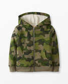 Sherpa Lined Hoodie in Expedition Green - main