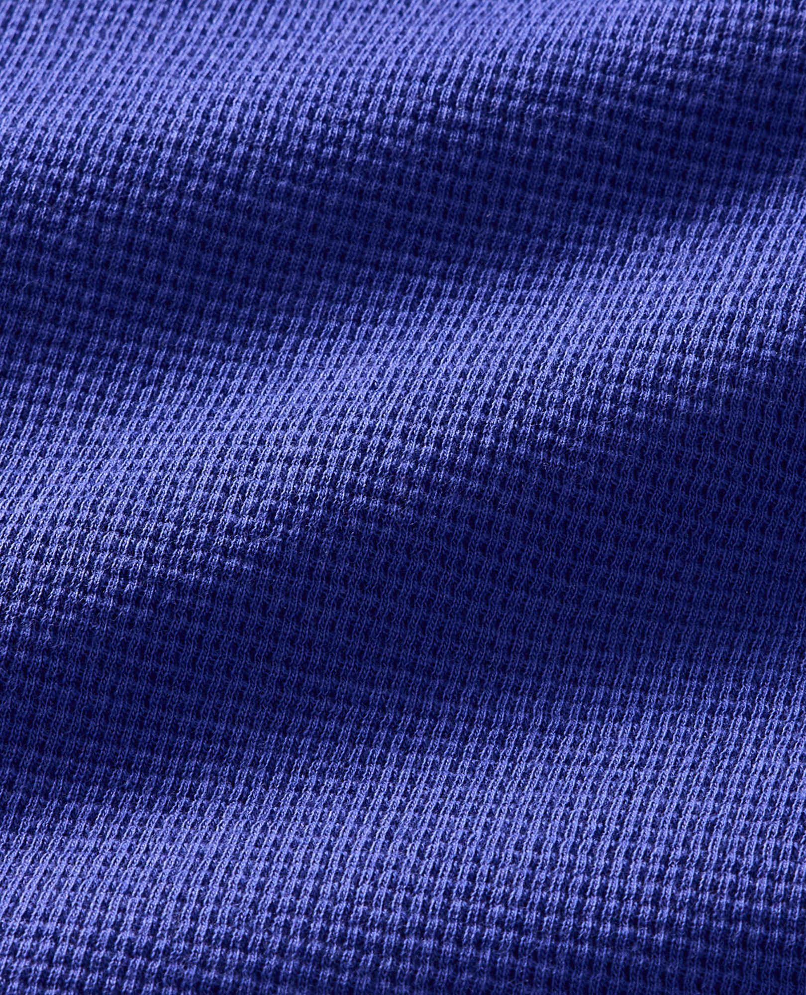 Long Sleeve Oversized Waffle Crewneck in Spectrum Blue - main