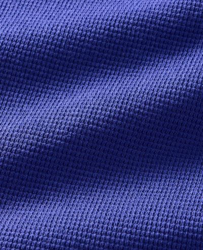 Long Sleeve Oversized Waffle Crewneck in Spectrum Blue - main