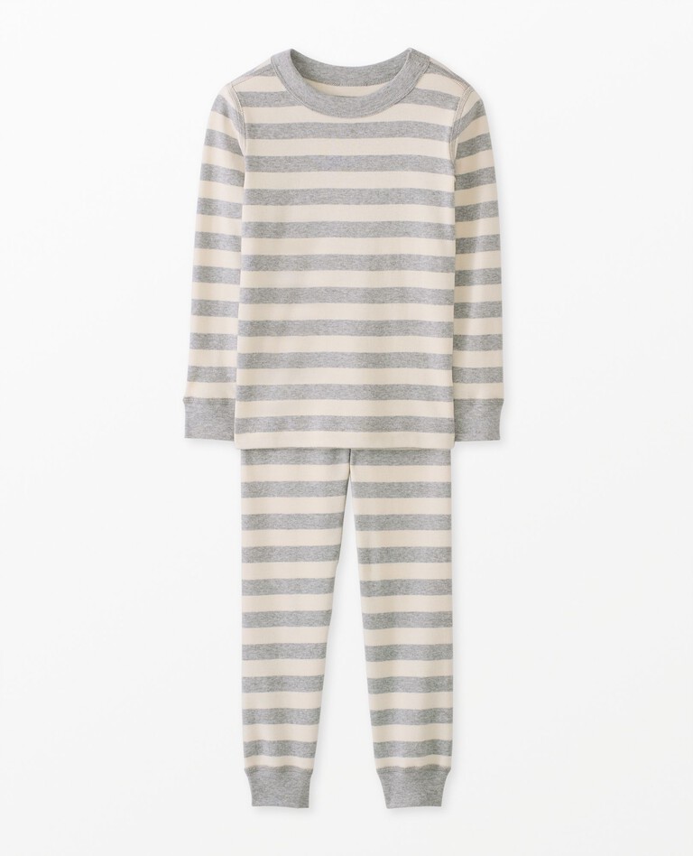 Striped Long John Pajama Set in  - main