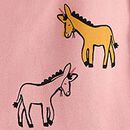 Skater Dress with Pockets in Donkeys on Powdered Rose - swatch