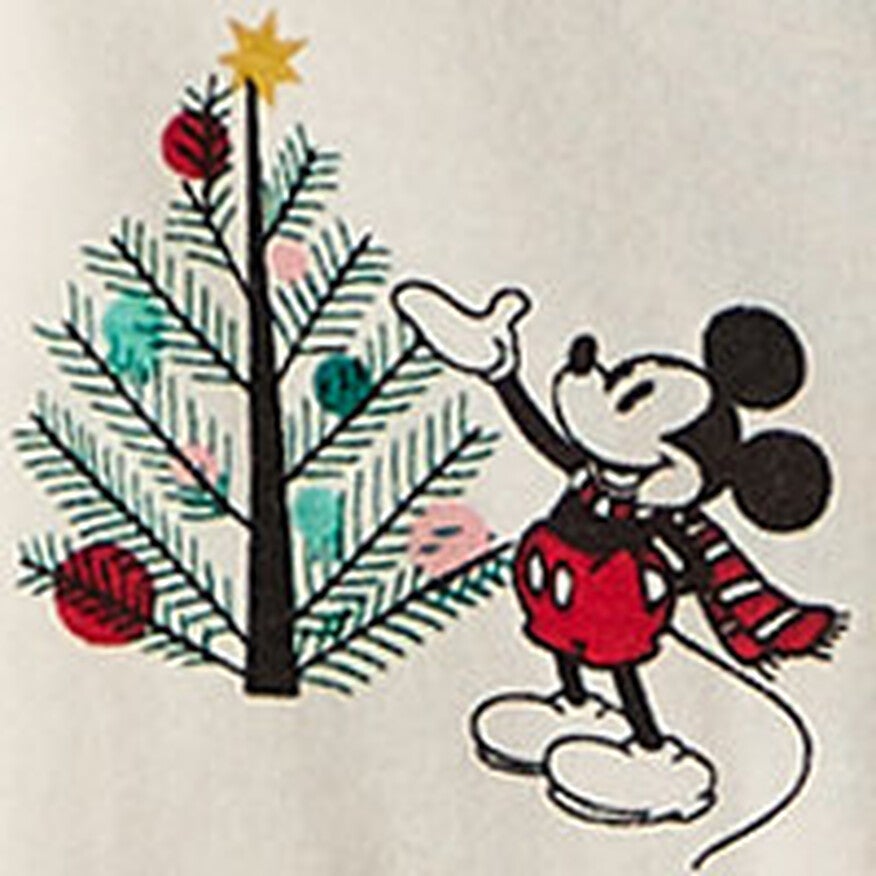 Christmas Mickey on Ecru
