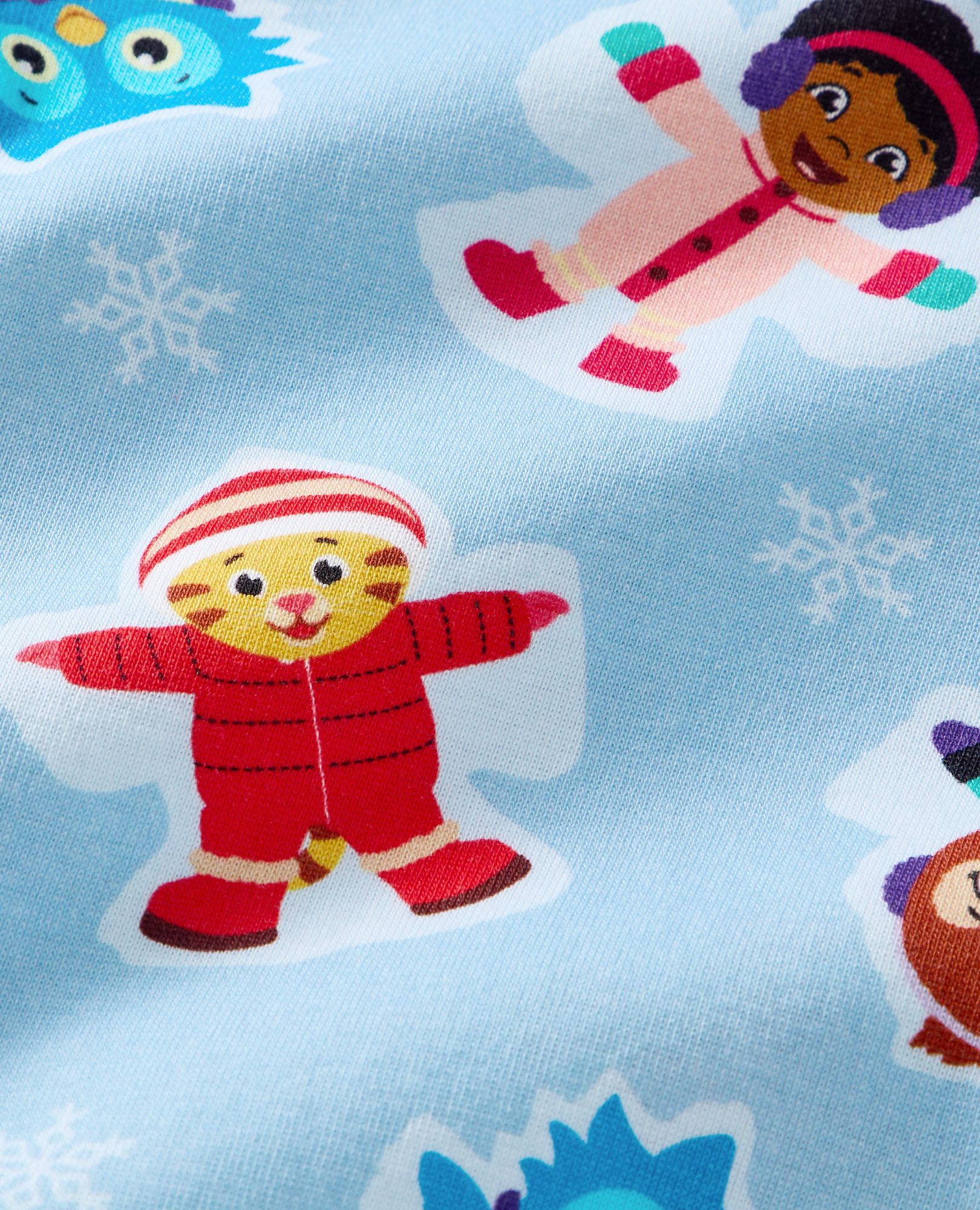 Daniel Tiger Holiday HannaJams™ Pajama Set in Daniel Tiger Snow Angels on Blue - main