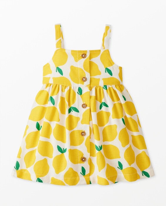 Girls' Lemon Stand Baby Linen Dress - Size Toddler 2 by Hanna Andersson