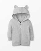 Baby Bear Hoodie In Organic French Terry in Heather Grey - main