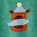 Holiday HannaJams™ Pajama Set in Fresh Catch on Bottle Green - swatch