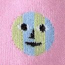 Adult Dusen Dusen Crew Socks in Dots on Pink Frosting - swatch