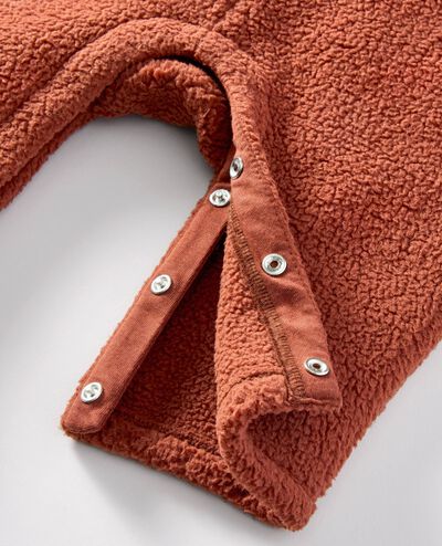 Baby Long Sleeve T-Shirt & Fleece Overalls Set in Cocoa Brown - main