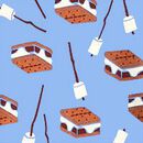 Adult Short John Pajama Set in S'mores - swatch