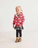 Baby Print Faux Shearling Lined Hoodie in Scandi Snowflake - main