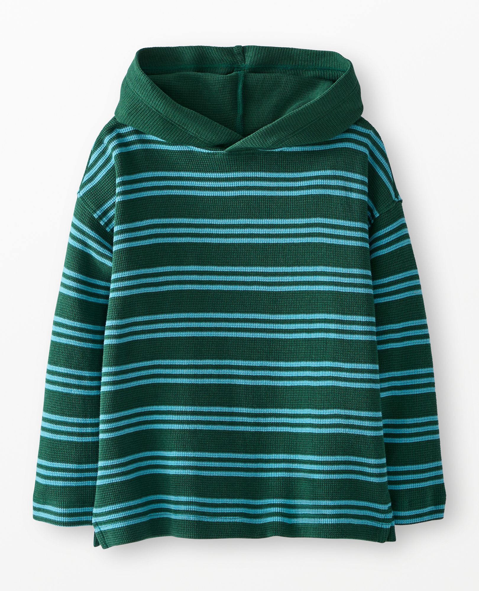 Waffle Hoodie in Malachite/Chalk Blue - main