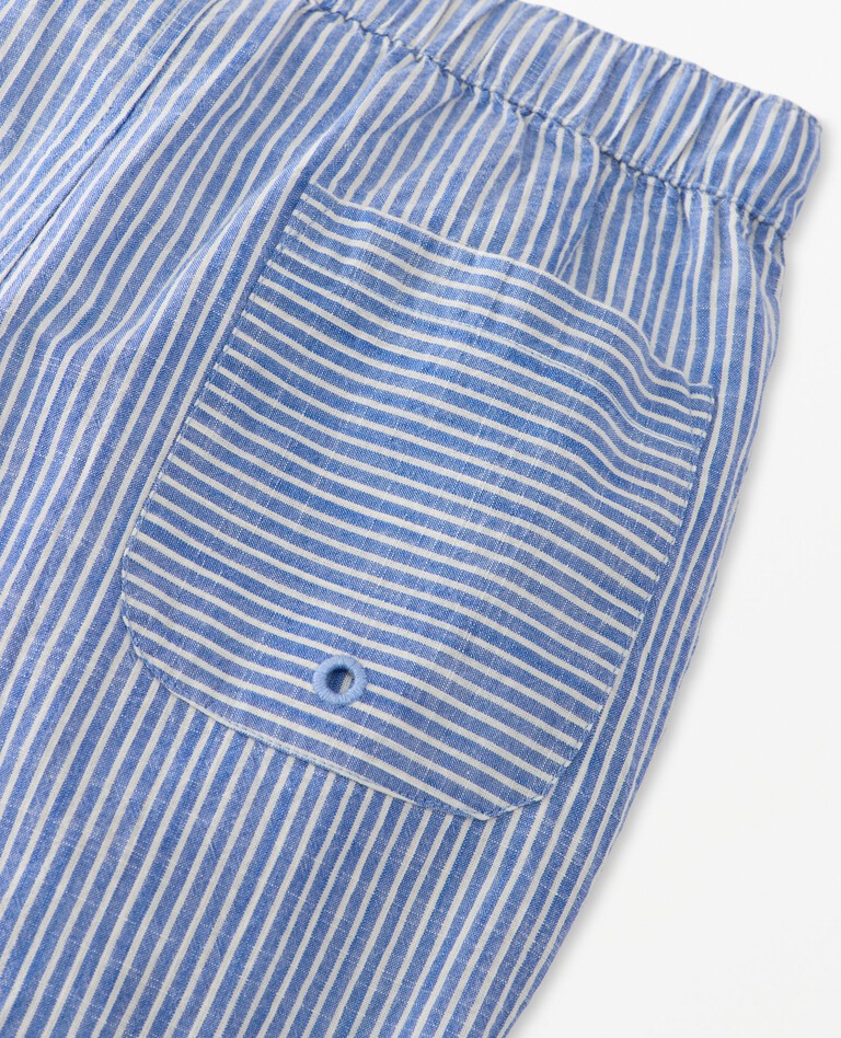 Striped Beach Pants in French Blue - main