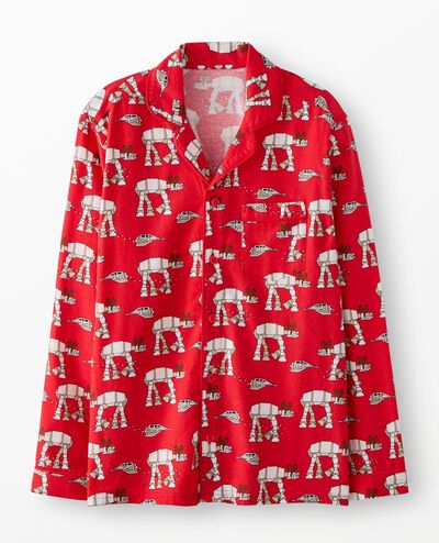 Adult STAR WARS™ Holiday Flannel Pajama Top in Star Wars AT-AT Walker - main
