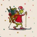 Dr. Seuss Grinch Flannel Nightgown in Skiing Grinch - swatch