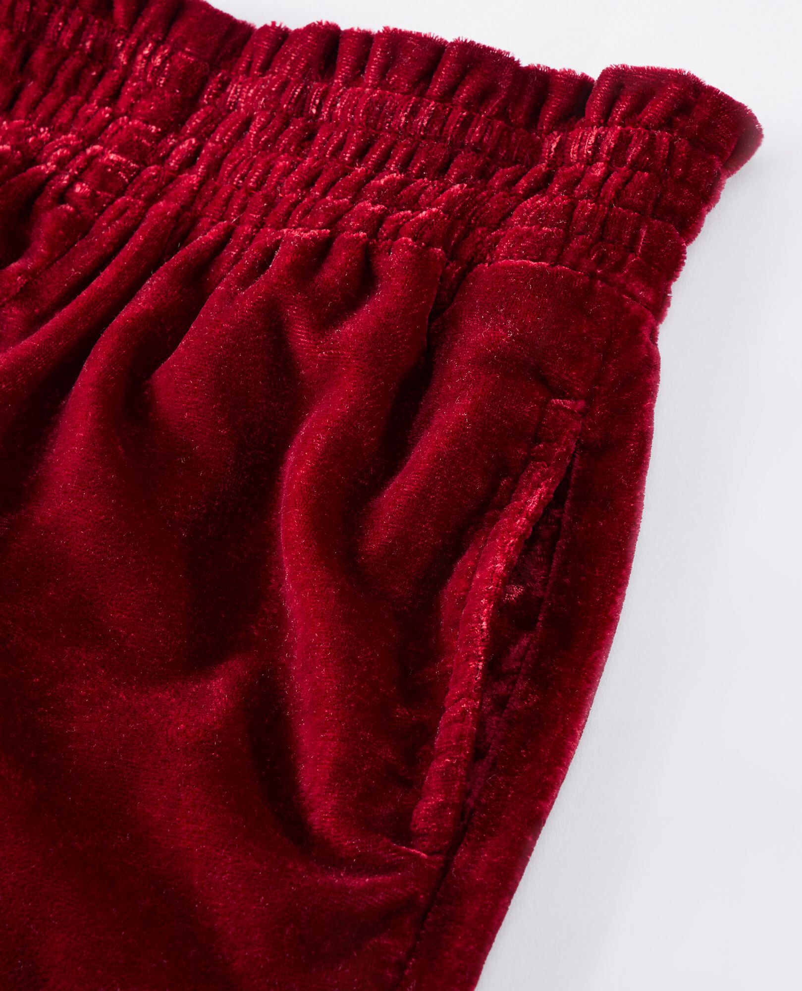 Velvet Wide Leg Pants in Cranberry - main