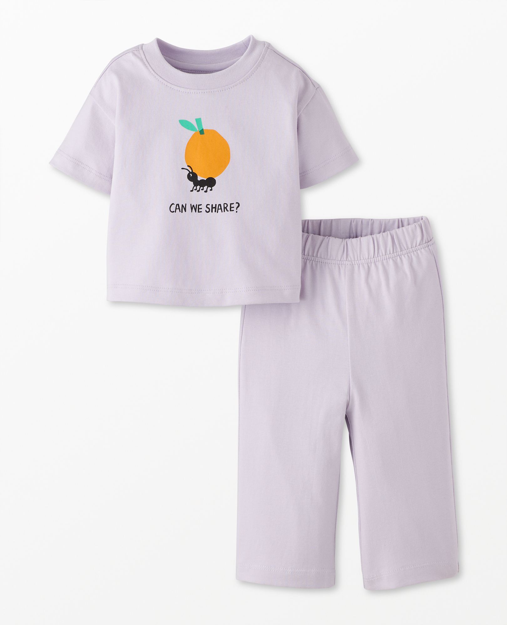 Baby Graphic T-Shirt & Wide Leg Pants Set | Hanna Andersson