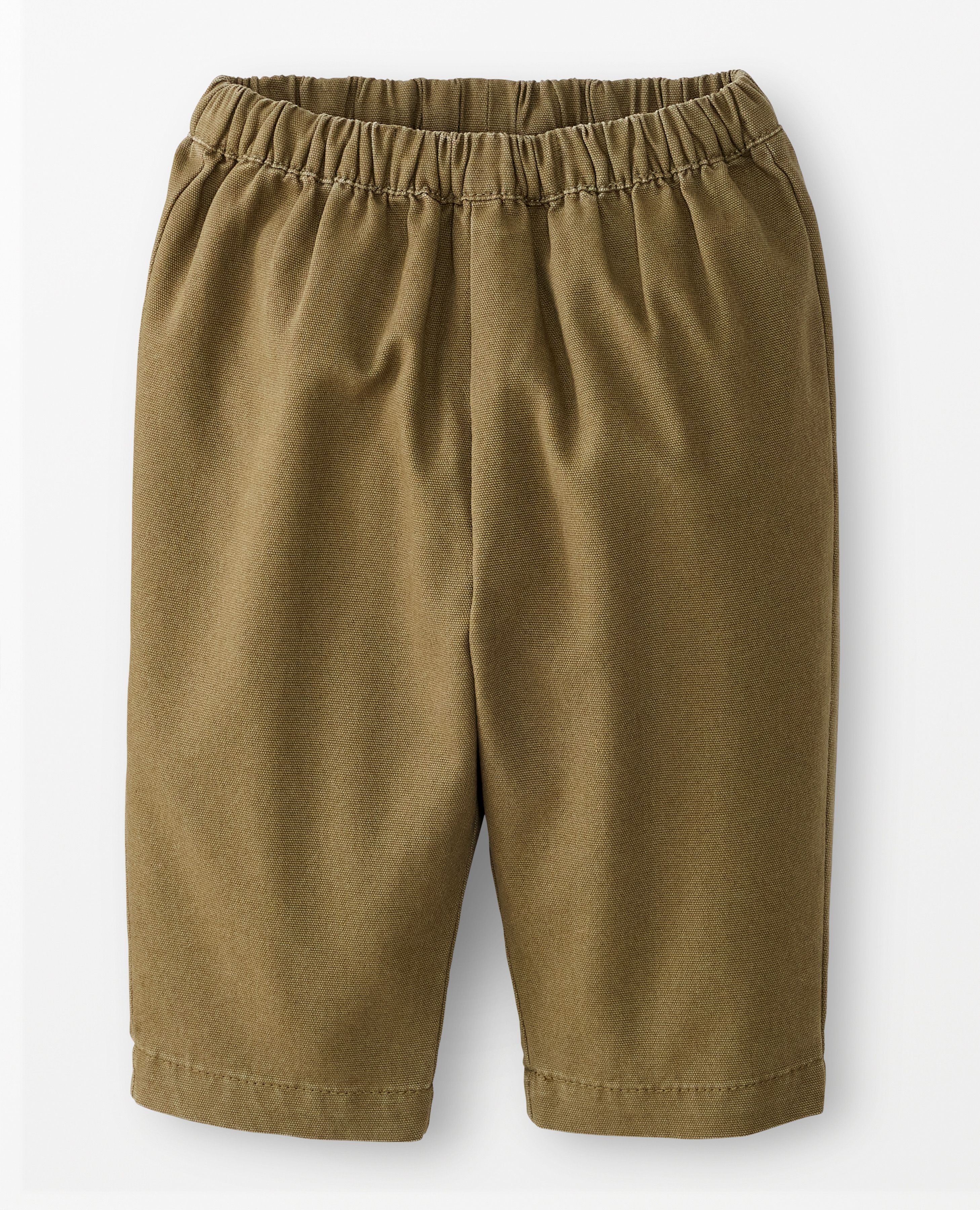 Baby Canvas Barrel Pants in Green Olive - main
